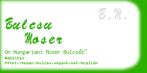 bulcsu moser business card